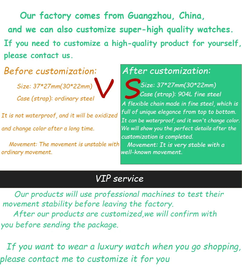Custom 1:1 Luxury Watch For Woman Waterproof High Quality Ladies Watch Stainless Steel Quartz Women's Watches Elegant Box