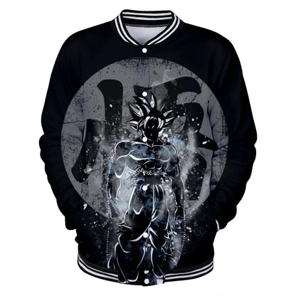 New Japanese Anime Dragon Ball Z Varsity Jacket Autumn Casual Sweatshirt Hoodie Coat Jacket Brand Baseball Jacket