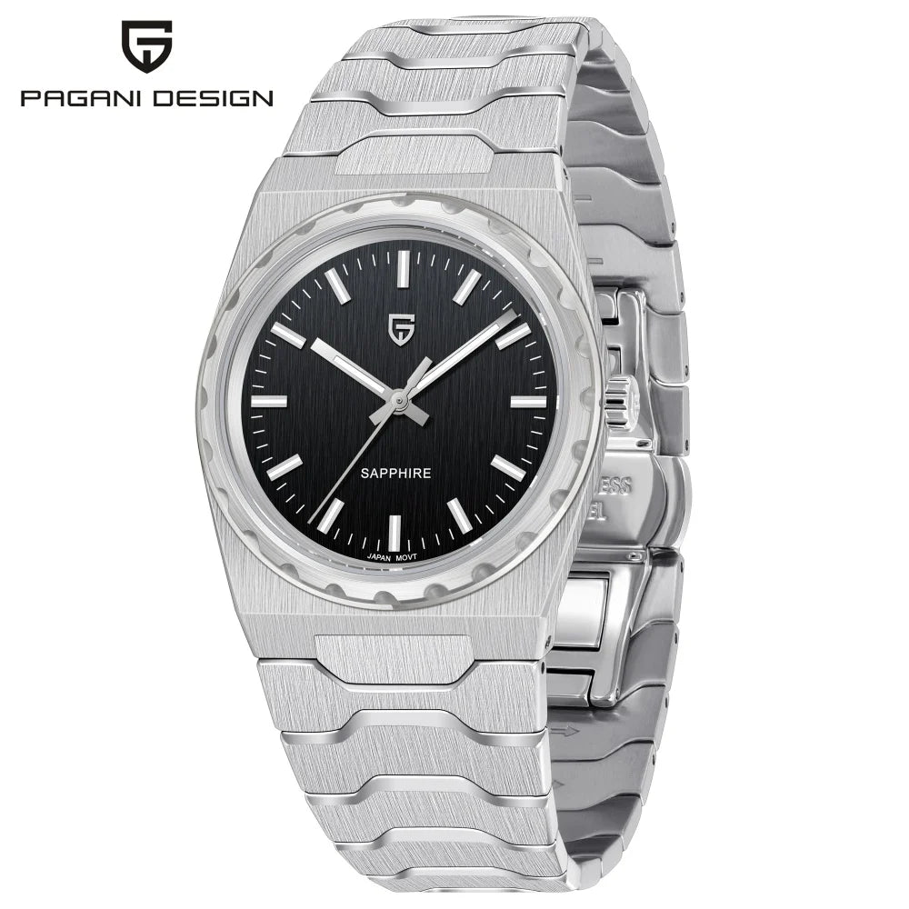 PAGANI DESIGN 2026 New Thin 7mm Fashion Men's Quartz Watch 10Bar Waterproof Stainless Steel Sapphire C3 Upgrade V2 reloj hombre