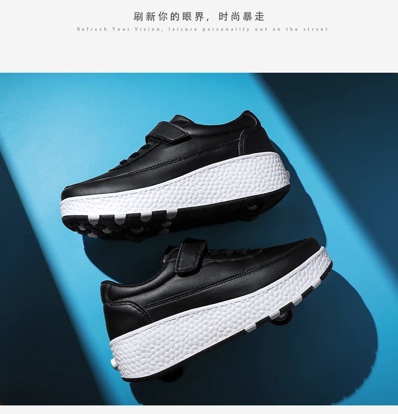Fashion flashing roller skates shoes High quality roller skates boys and girls size 27-43   wheel sneakers