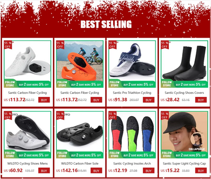 Santic Mountain Bike Lock Shoes for Men SPD Locking Shoes MTB Bike Accessories Breathable Self-Locking Unisex Cycling Sneakers