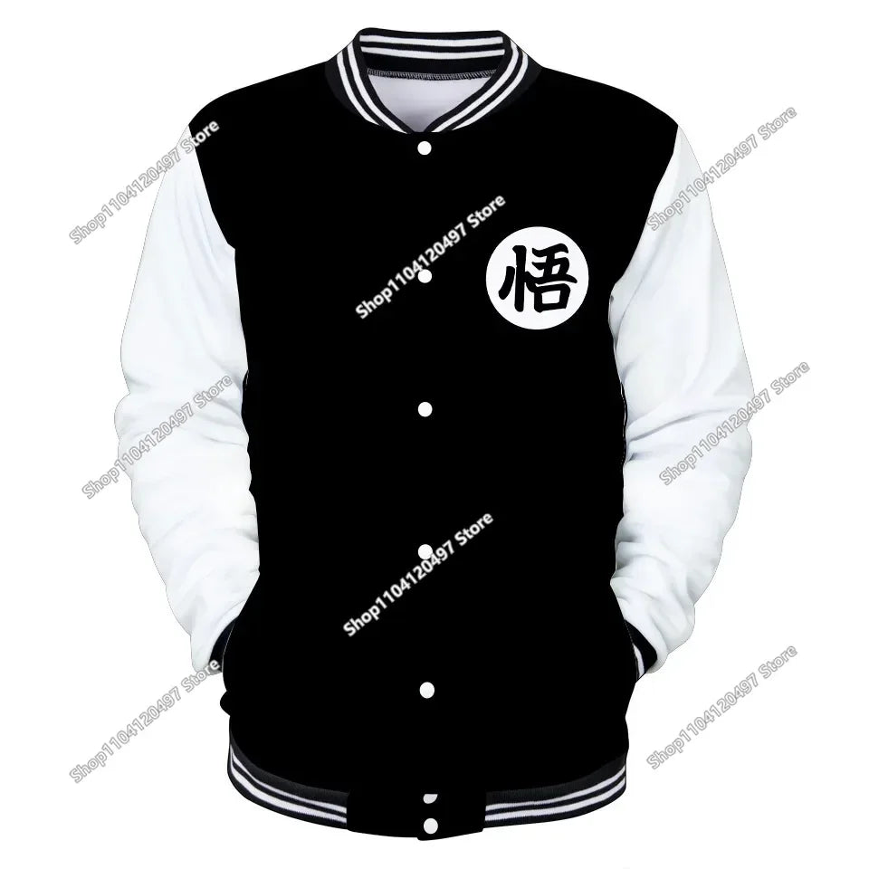 New Japanese Anime Dragon Ball Z Varsity Jacket Autumn Casual Sweatshirt Hoodie Coat Jacket Brand Baseball Jacket