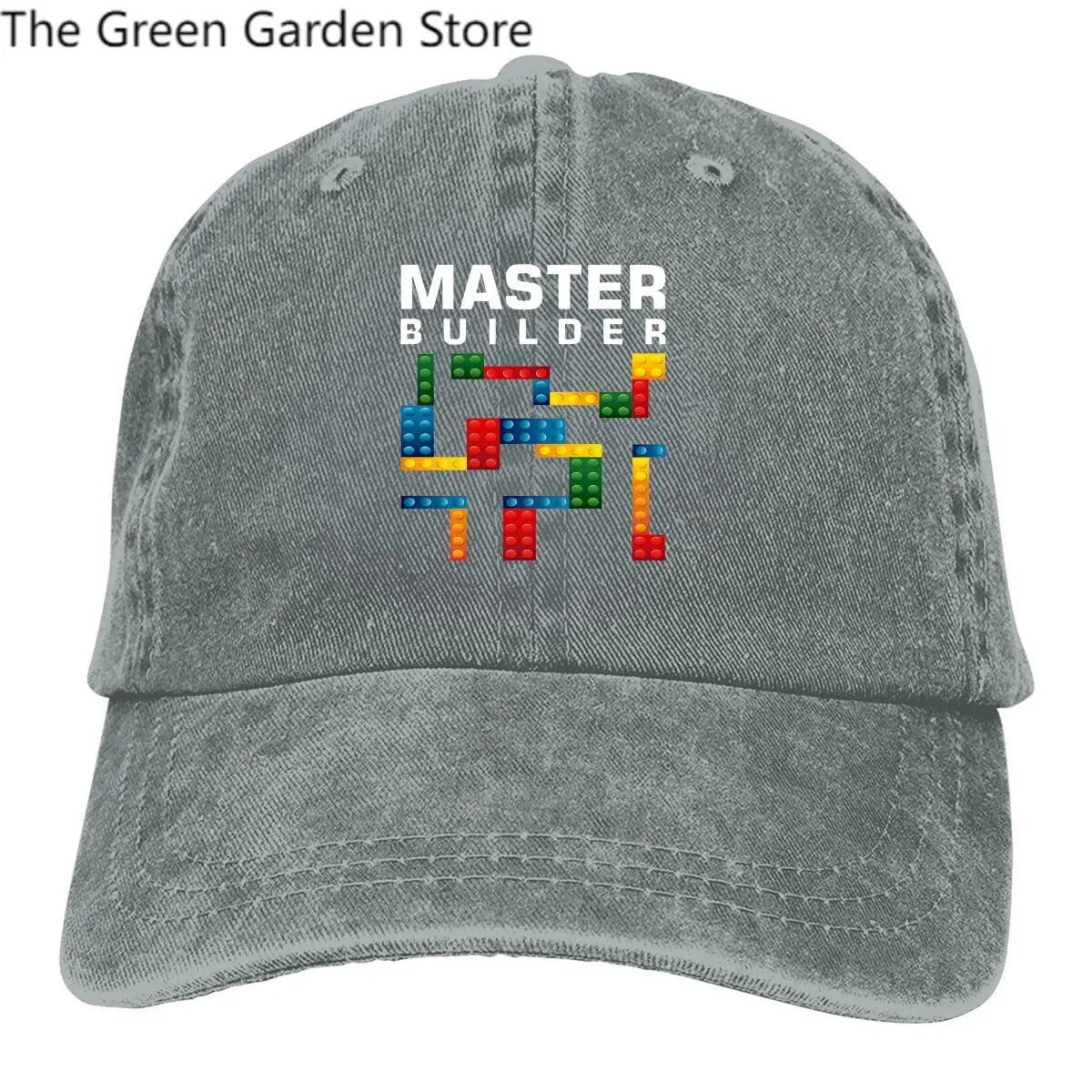 Building Blocks višebojna muška kapa s visokim obodom, Cool Master Builder, personalizirane kape s vizirom za zaštitu od gradnje