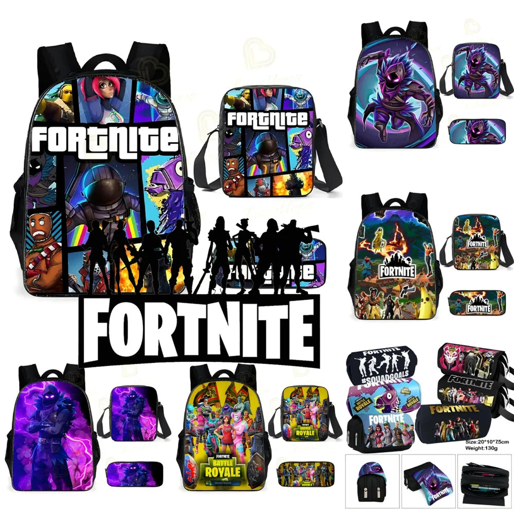 Estojo Grande em Lona Kawaii para Lápis e Canetas, para Rapazes e Raparigas, Estampa Fortnite, Material Escolar, Papelaria, Presente de Aniversário para Adolescentes