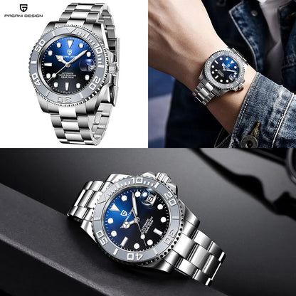 PAGANI DESIGN V3 40MM  Men Mechanical Wristwatch Sapphire Luxury Automatic Watch Men's Stainless Steel Waterproof watches