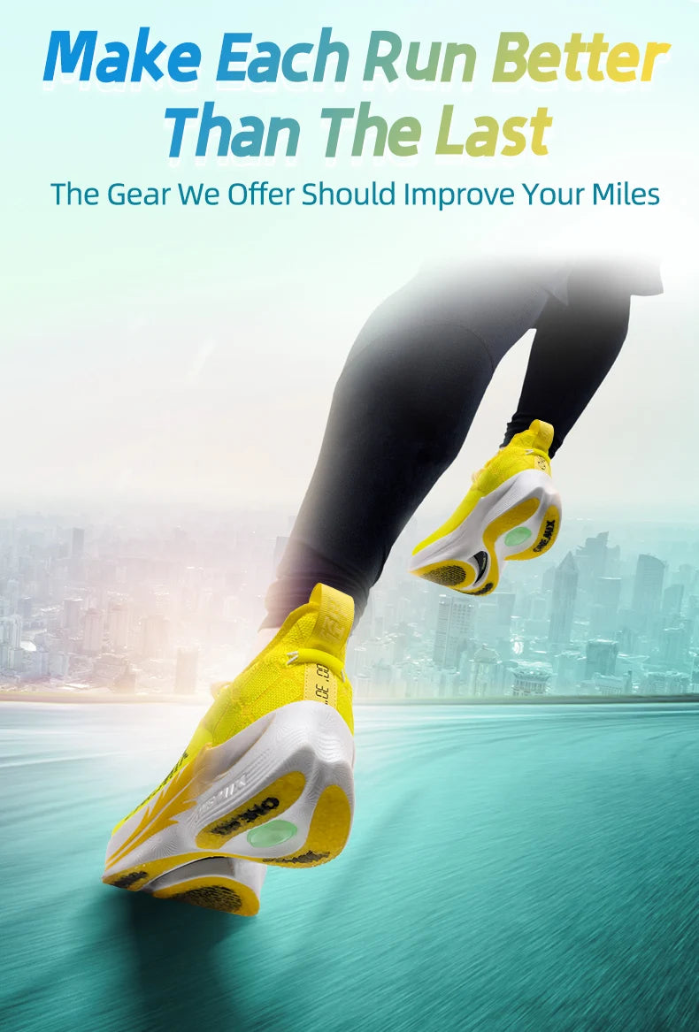 ONEMIX Original Carbon Fiber Running Racing Shoes Professional Marathon Ultra-light Rebound Damping Trail Sport Road Sneakers