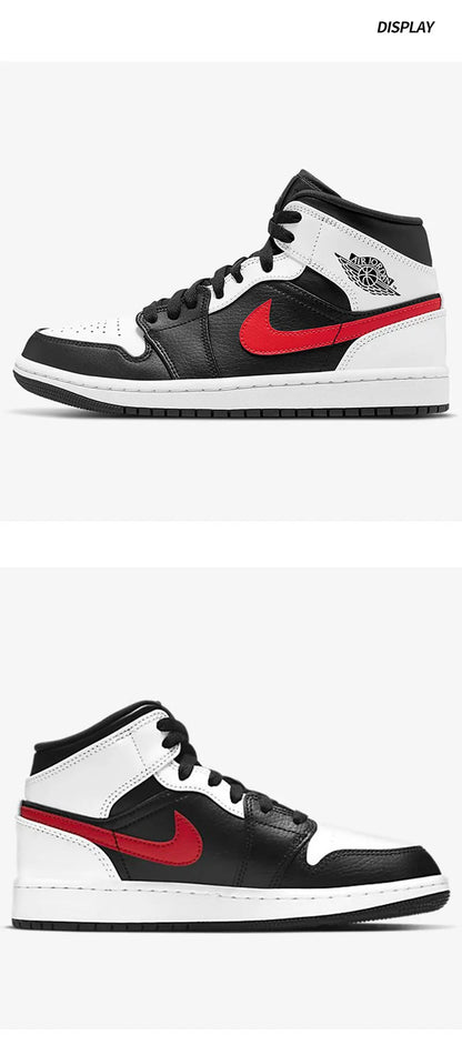 Nike genuine AIR JORDAN 1 men's mid top cushioned sports basketball shoes 554724-075