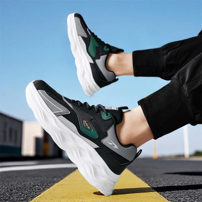 High Quality Casual Leather Shoes for Men 2026 New Autumn Lightweight Outdoor Shoes Fashion Thick Bottom Antiskid Walking Shoes