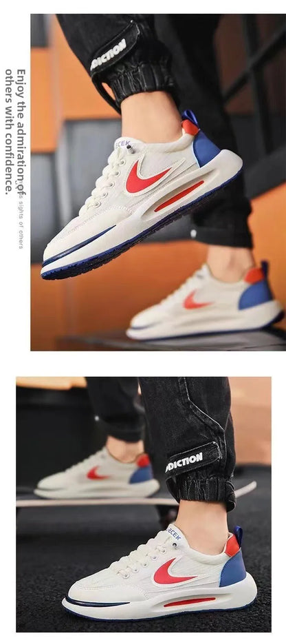 Comfortable Breathable Mesh Sports Shoes Men's Casual Style Lightweight Versatile Plain Color Spring Summer Autumn Seasonal Wear