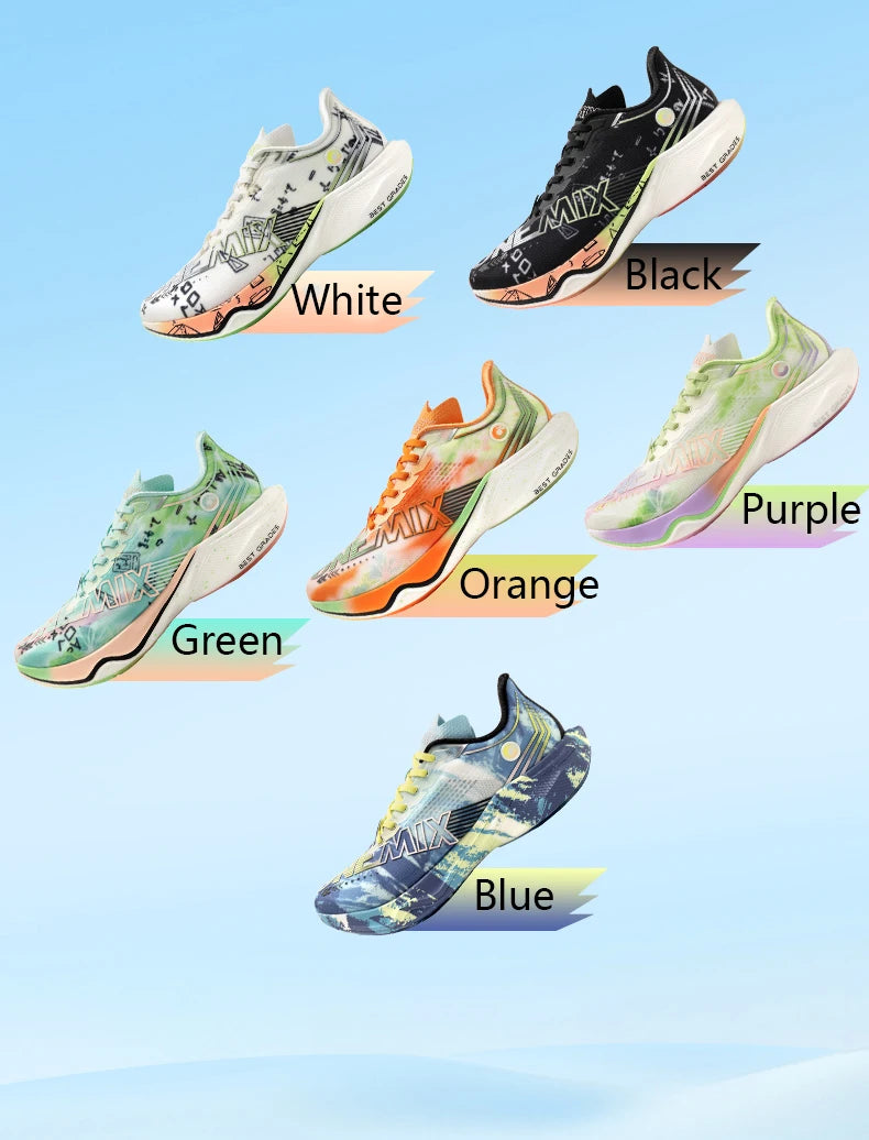 ONEMIX New Nylon Carbon Board Marathon Running Racing Shoes Shock-relief Professional Stable Support Ultra-light Rebound Sneaker
