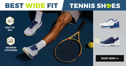 FitVille Men'S Tennis Shoes Wide Version 2E Professional Training Sports Shoes Breathable Non-Slip Rackets With Arch Support
