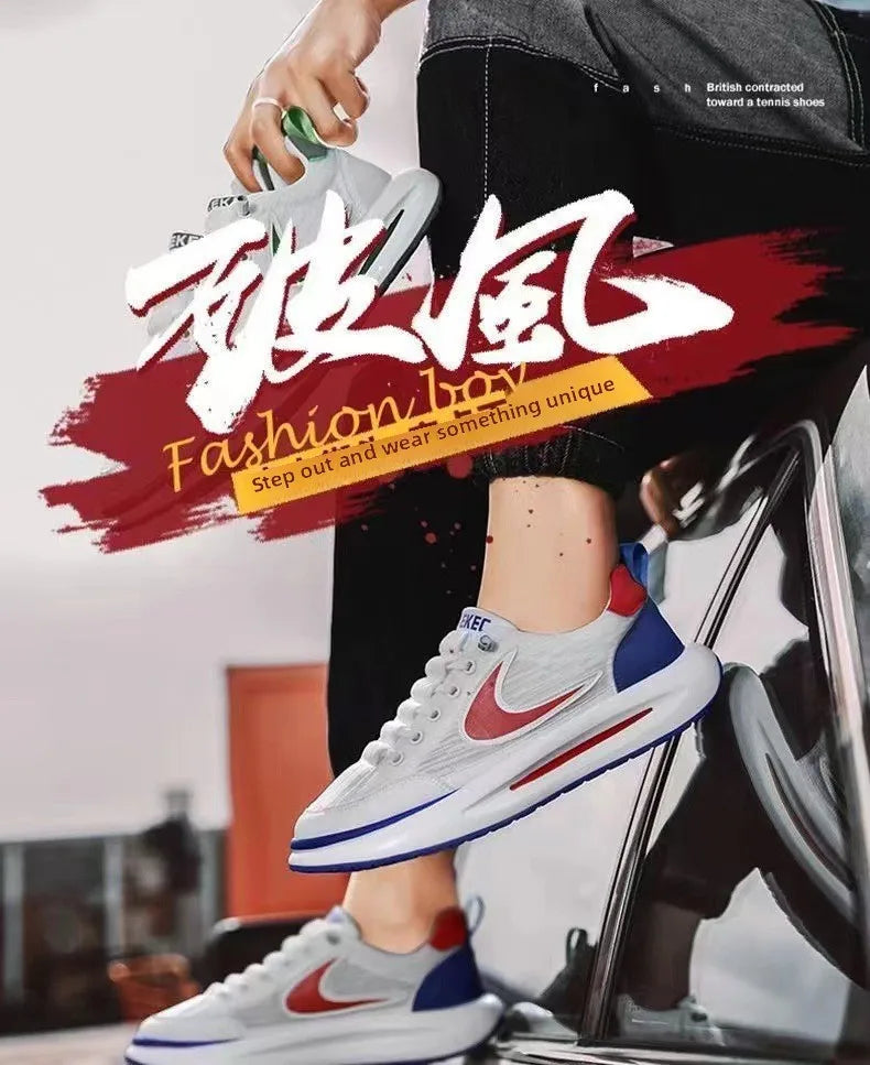 Comfortable Breathable Mesh Sports Shoes Men's Casual Style Lightweight Versatile Plain Color Spring Summer Autumn Seasonal Wear