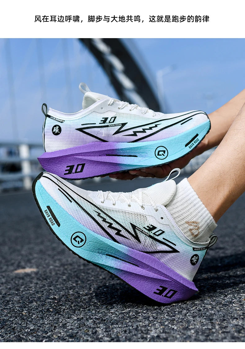 Air Running Shoes Men Sports Marathon Carbon Plate Breathable Lightweight Women Comfortable Athletic Leisure Sneakers Soft Sole