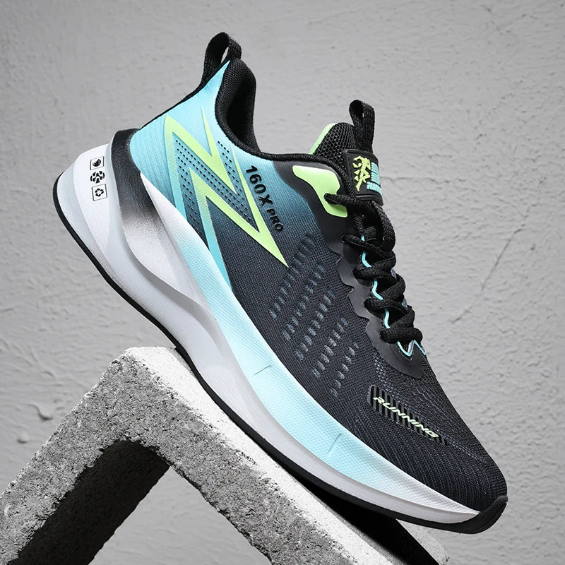 Brand Men's Carbon Plate Running Shoes Soft Cushion Shock Absorbing Sports Shoes Unisex Sneakers Light Anti-Slip Training Shoes