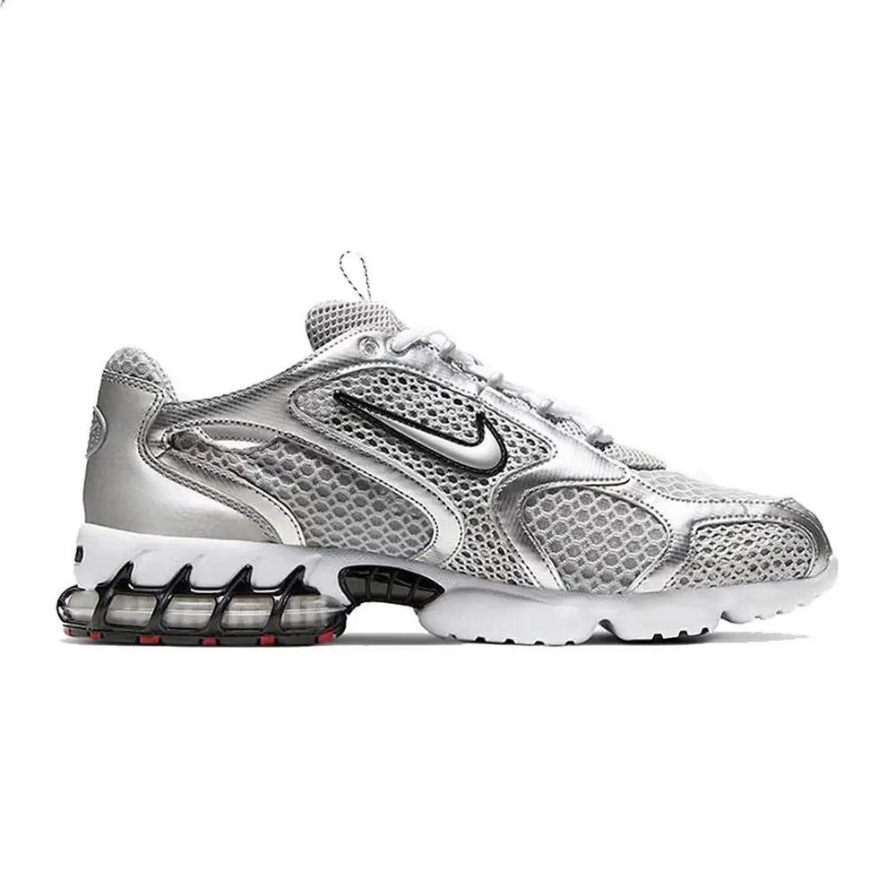 Nike Air Zoom Spiridon Cage2 Liquid Silver Low-Top Lifestyle Casual Shoes for Men Silver CJ1288-001