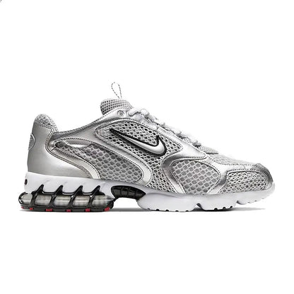 Nike Air Zoom Spiridon Cage2 Liquid Silver Low-Top Lifestyle Casual Shoes for Men Silver CJ1288-001