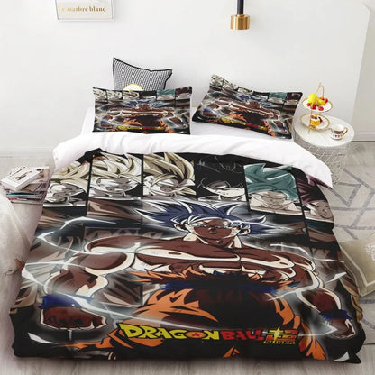 Goku Duvet Cover Set Dragon Ball Teens Bedding Set Quilt Cover for Children Boys Best Gifts Queen King Bedroom Decor