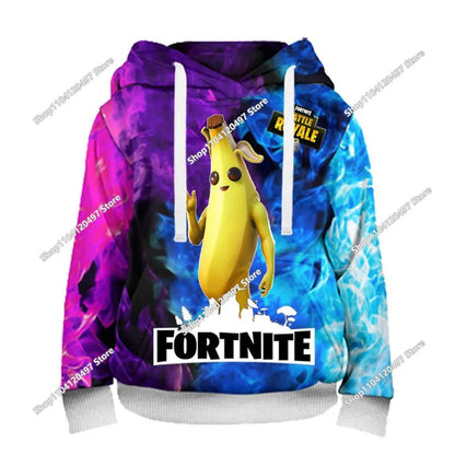 Sweatshirts com Capuz Fortnite 2025 Novas com Impressão 3D para Homem, Hoodie Harajuku de Manga Comprida, Sweatshirt Oversized Unissexo para Cosplay