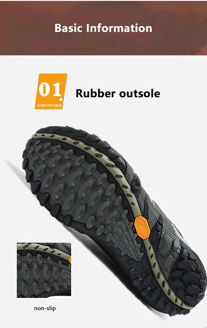 Buty górskie męskie z prawdziwej skóry, sportowe, antypoślizgowe, do wspinaczki i wędrówek, oddychające buty turystyczne