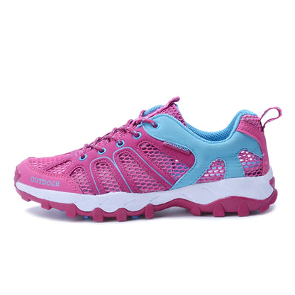 Spring Summer Men Women Outdoor Sneakers Trekking Hiking Shoes Sports Trail Running Shoes Thick Soles Sales Promotion Discount