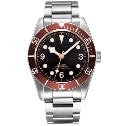 41MM Custom Name NH35A / Miyota 8215 Personalized Men's Automatic Watch Black Dial · Sapphire Crystal · 20ATM · Name & Logo E
