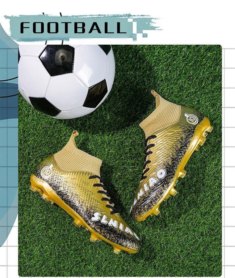Men Soccer Shoes Kids Football Boots Women Professional Soccer Cleats Antiskid Chaussure Football TF/FG Outdoor Football Shoes