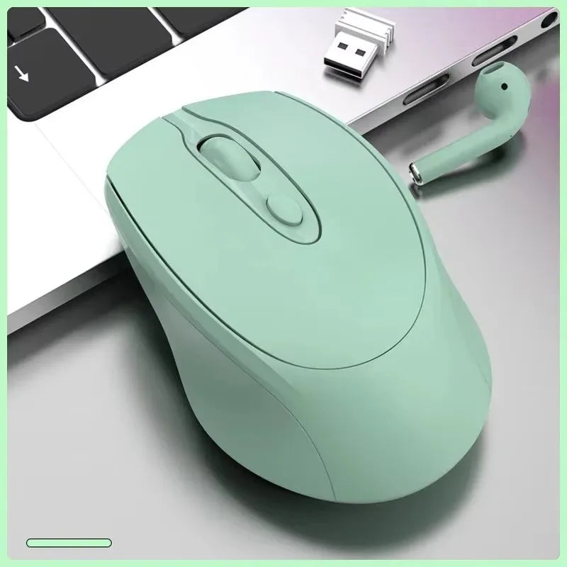 Rato sem fios compatível com Bluetooth 2.4G recarregável, rato de computador USB silencioso para gaming, para PC, portátil, MacBook e tablet