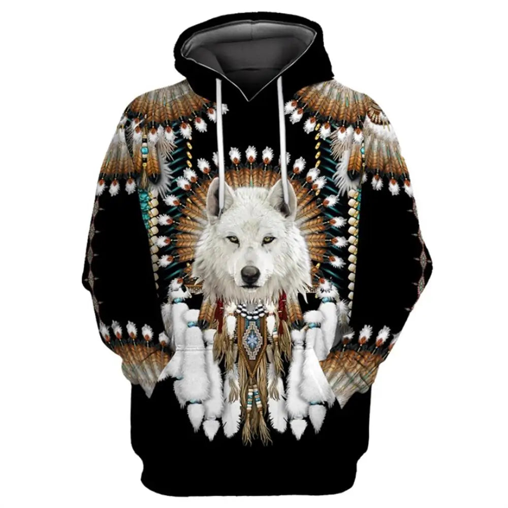 Sweats com Capuz Estampados de Lobo para Homem 3D, Sweatshirts de Marca, Casacos de Qualidade, Pullover de Moda, Fatos de Treino Animal Streetwear Out