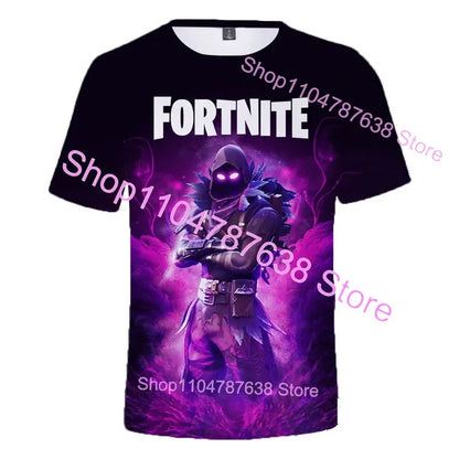 Summer T-shirt Raven Ultima Knight F-Fortnite T Shirt 3D Print Banana Peely Men's Tee Battle Royale Game Tops Birthday Gifts