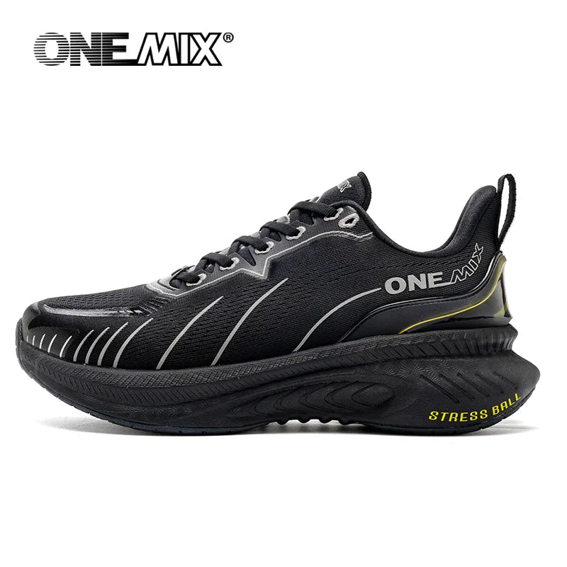 ONEMIX Νέα αθλητικά παπούτσια με αντικραδασμική προστασία για άνδρες, κατάλληλα για δρομείς βαρέων αποστάσεων, με κορδόνια, αθλητικά γυναικεία, αντιολισθητικά, για εξωτερική χρήση, ανδρικά αθλητικά παπούτσια
