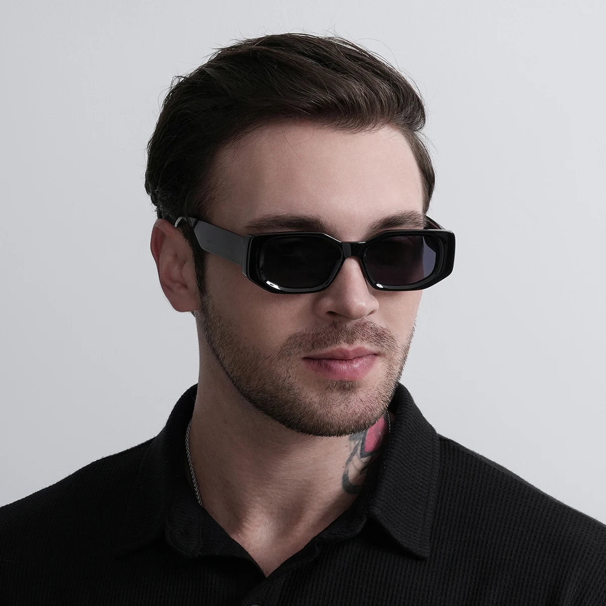 Ruiao 2026 new black classic retro designer branded concave irregular thick frame men women fashion sunglasses