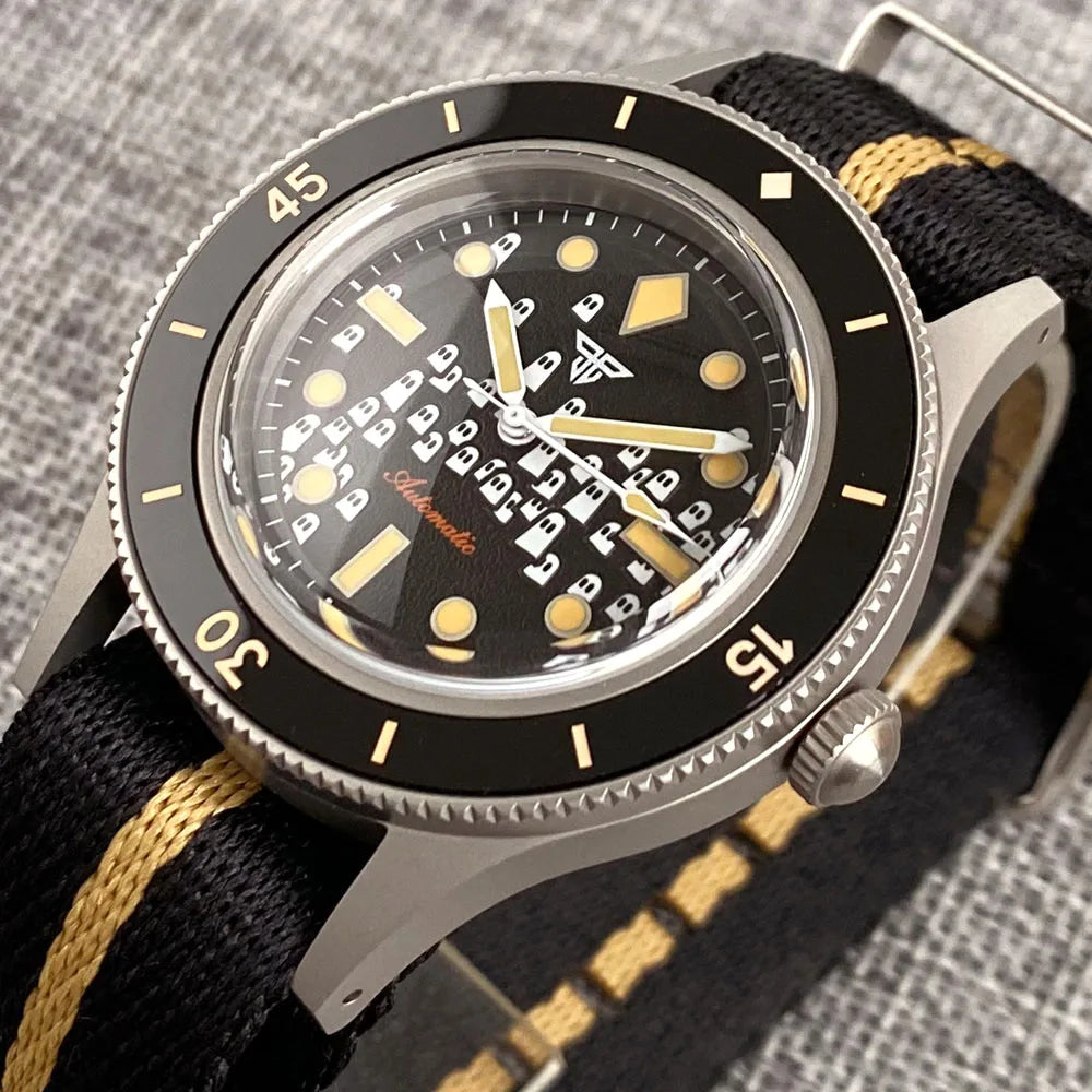 Super luminous Tandorio 50-Fathoms 40mm Sapphire Glass 200m Waterproof Ghost Pattern Miyota 8215 Automatic Movement Men Watch