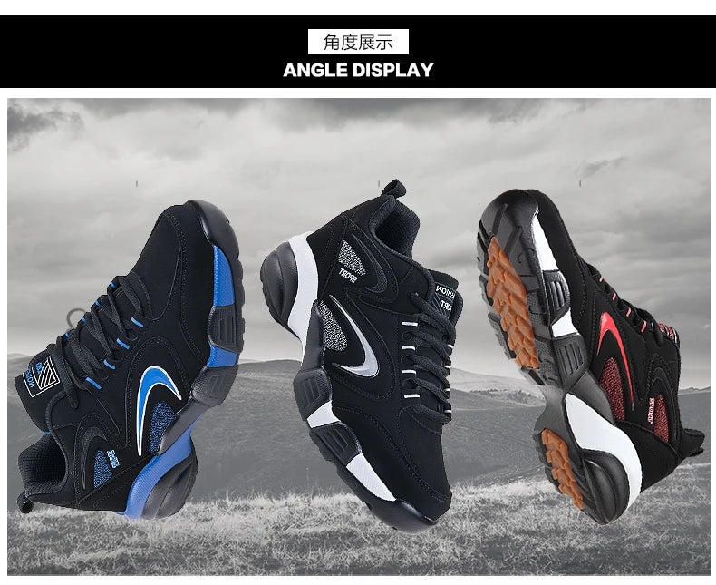 Men's Snow Boots Winter Warm Couple Casual Sneakers Fashion Leather Outdoor Sport Running Tenis Men Non-slip Big Size 48 Trainer