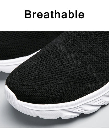 Breathable Men Casual Shoes Lightweight Male Vulcanized Shoes Outdoor Platform Men's Loafers Soft Mesh Flats Non-slip Sneakers