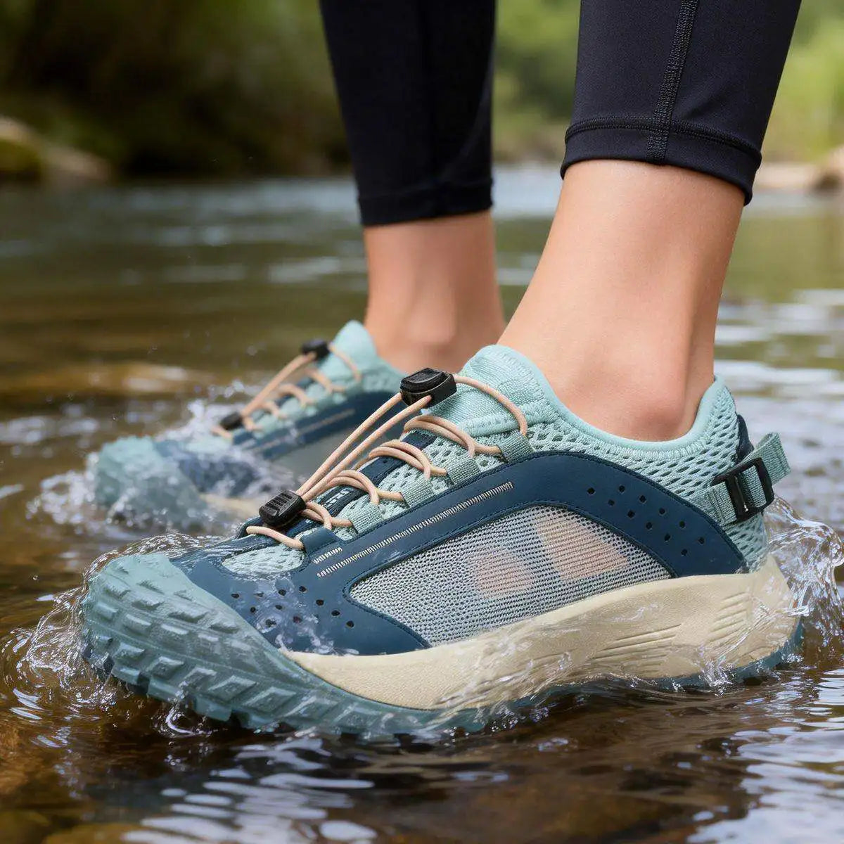 CAMSSOO hiking shoes men summer breathable non-slip running shoes travel outdoor sports cushioning casual boots off-road shoes