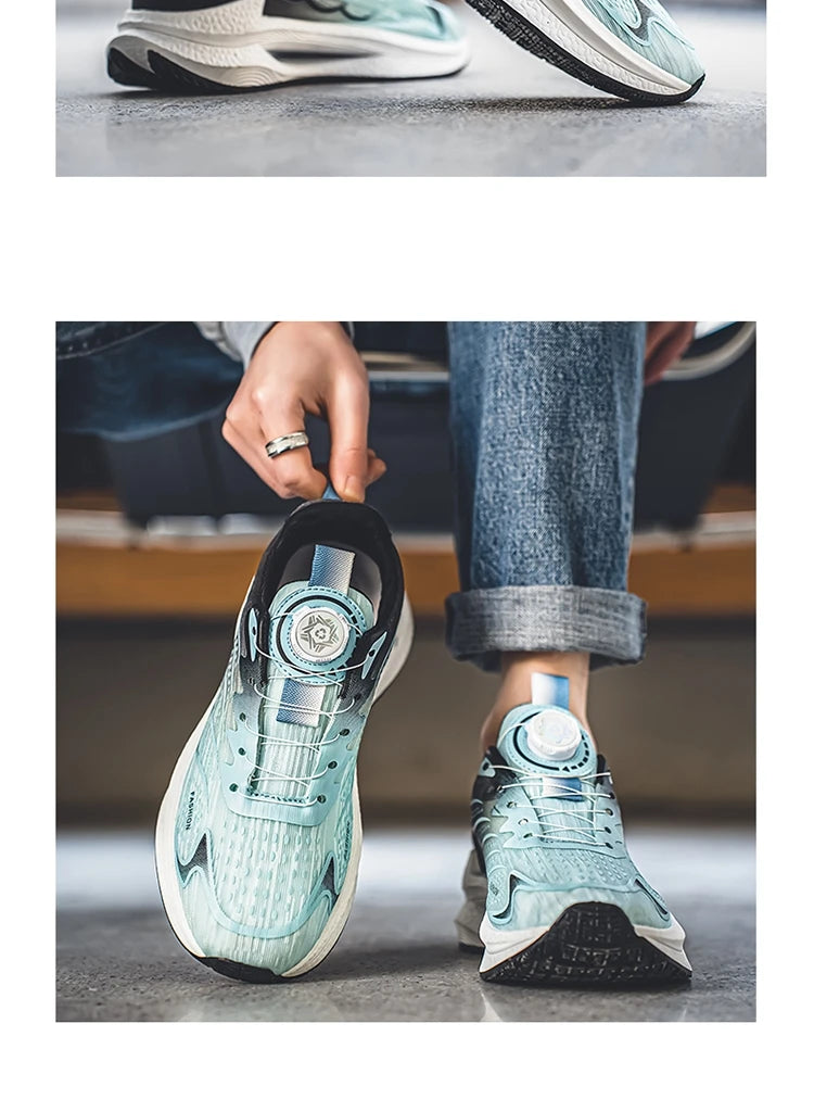 Letnie, oddychające, codzienne buty sportowe dla mężczyzn, nowe, modne i wszechstronne buty do biegania z oddychającą siateczką i obrotową klamrą, odpowiednie do uprawiania sportów na świeżym powietrzu i do codziennego noszenia