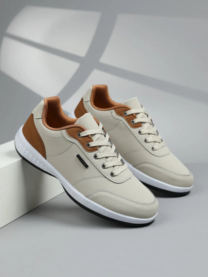 New Men's Four Seasons Waterproof Walking Shoes Casual Men Leather Sports Shoes Non-Slip Camping Shoes Shoes Men's Tennis Shoes