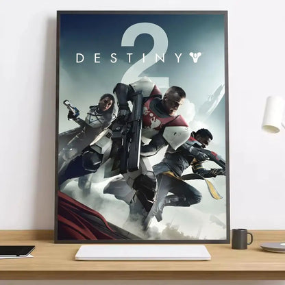 Movie Destiny 2 Painting Calligraphy Canvas Poster: Crease Free Waterproof Durable All Space Wall Decor
