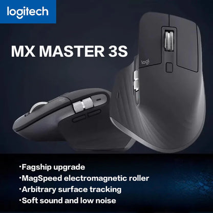 Logitech MX Master 3S Rato Bluetooth Sem Fios para Escritório Profissional Softtone Rato Ergonómico para Escritório Profissional