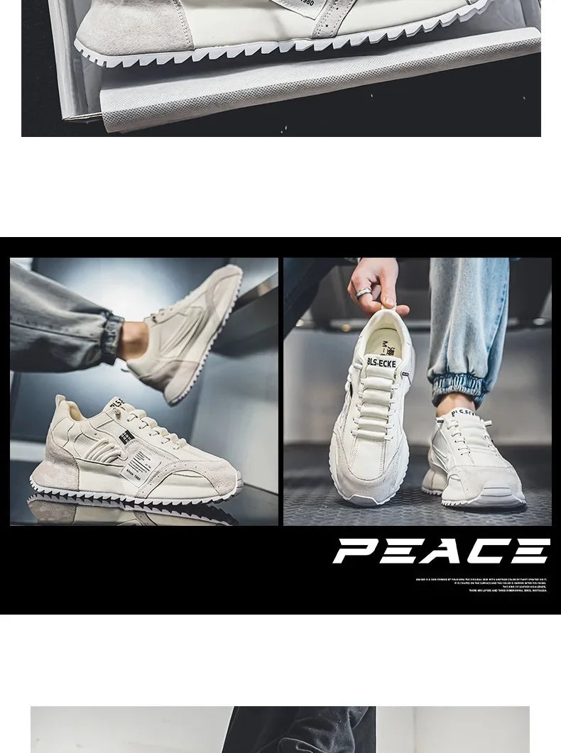 Men Luxury Sneakers Sports Shoes Moccasins Chunky Men Casual Sneakers Comfortable Breathable Trend Designed Personality Shoes