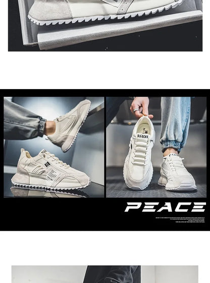 Men Luxury Sneakers Sports Shoes Moccasins Chunky Men Casual Sneakers Comfortable Breathable Trend Designed Personality Shoes