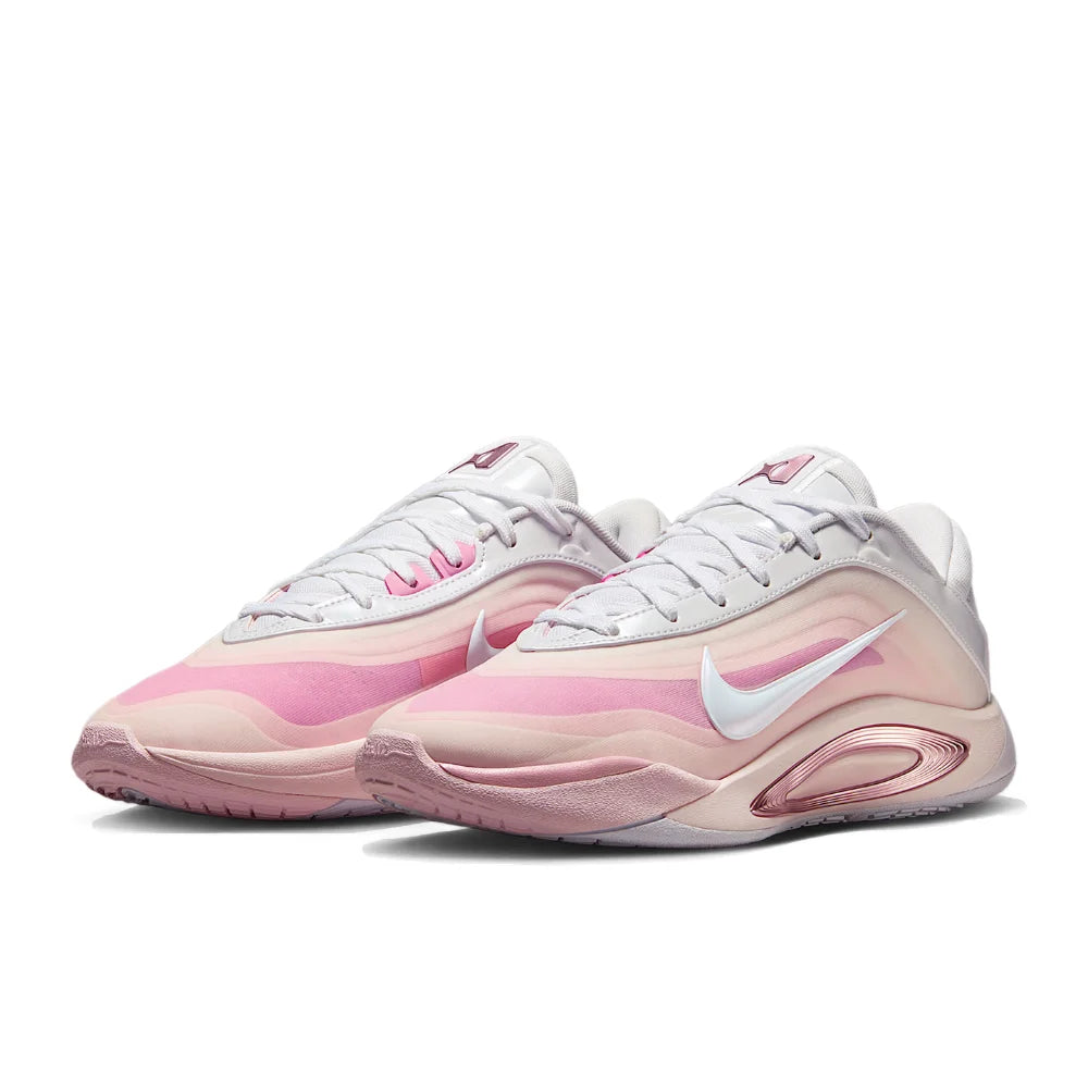 Nike AOne: Simple, Comfortable, Versatile, Breathable, and Grippy Basketball Shoes (Unisex) in Pink and White FZ8606-101
