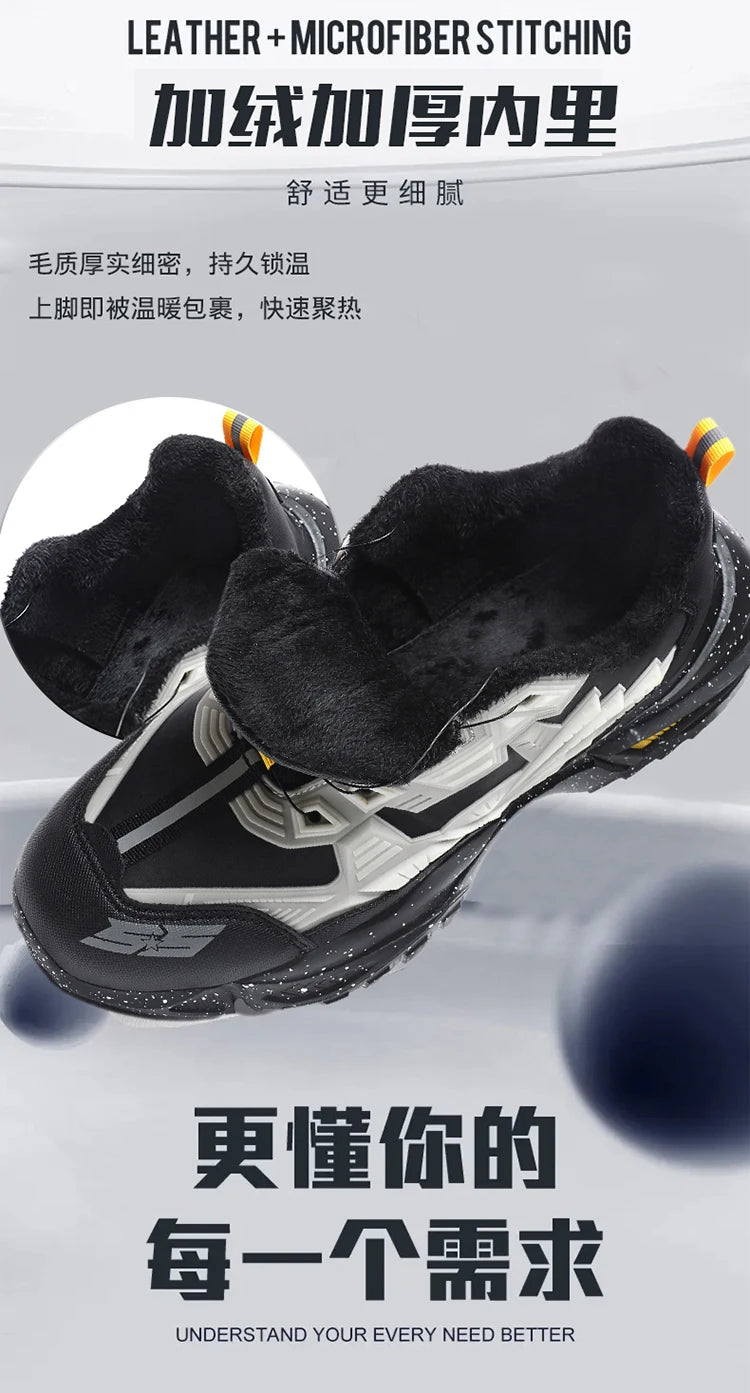 men boots 2025 New Winter Slippers Warm Men Shoes Waterproof Non-Slip Plush Sneakers Male tenis shoes Boots Men Sneakers Winter
