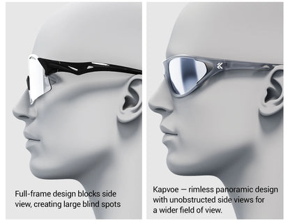 Kapvoe Hiking Sunglasses Camping Fashion Sunglasses for Men Photochromic Cycling Glasses MTB Bike Goggles Fishing Eyewear Sports