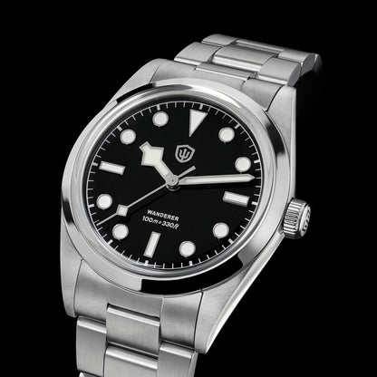 Watchdives WD1016 V3 Watch 37mm VH31 Sweep Quartz Movemet Stainless Steel Watch Waterproof Luminous Sapphire Men Wristwatch