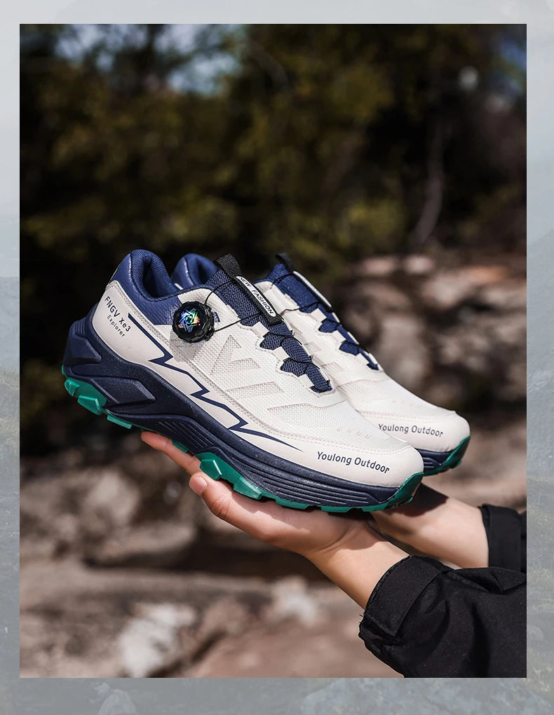 Mens Sneakers Casual Outdoor Anti Slip Shock-absorbing Versatile Off Road Hiking Shoes Comfortable Soft Sole Running Shoes Man