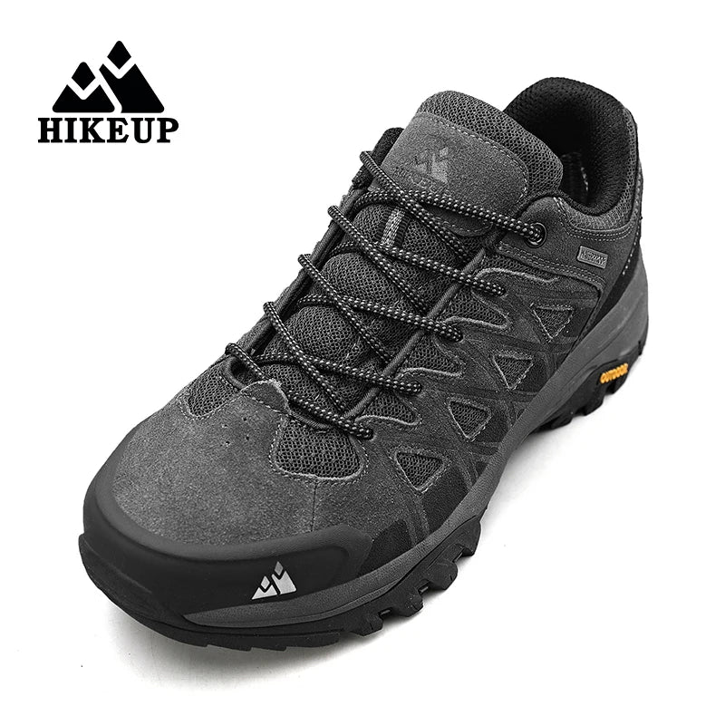 HIKEUP Fashion Outdoor Shoes Hiking Men's Sports Casual Mountain Trekking Boots Camping Sneakers for Men Non-slip Wear-resistant