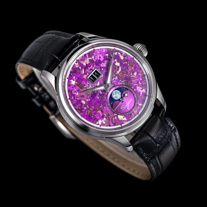 Sugess Watch of Men Moonphase ST2528 Movement Automatic Mechanical Wristwatches Waterproof Sapphire Crystal Titanium Dial S401