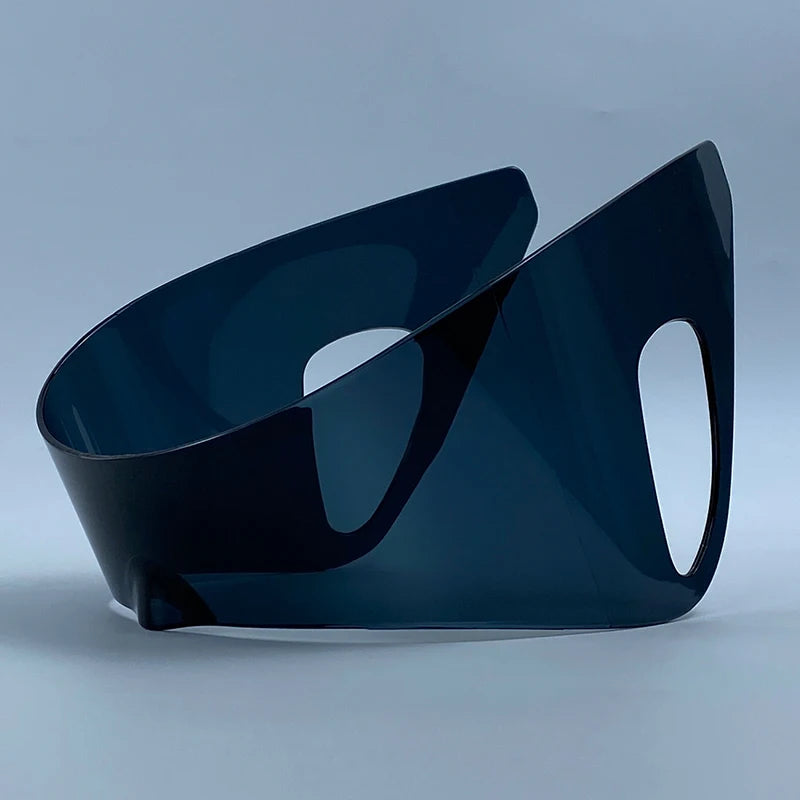 Oversized One-Piece Shield Punk Sunglasses Women 2026 Luxury Brand Sports Rimless Windproof Mask Sun Glasses Wrap Around Eyewear