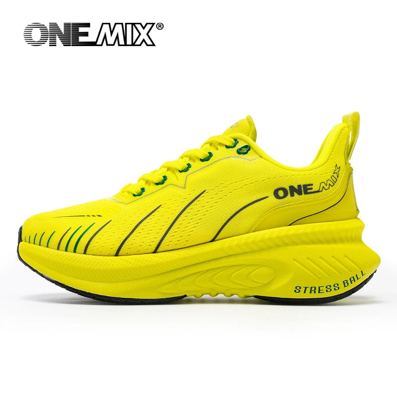 ONEMIX Νέα αθλητικά παπούτσια με αντικραδασμική προστασία για άνδρες, κατάλληλα για δρομείς βαρέων αποστάσεων, με κορδόνια, αθλητικά γυναικεία, αντιολισθητικά, για εξωτερική χρήση, ανδρικά αθλητικά παπούτσια